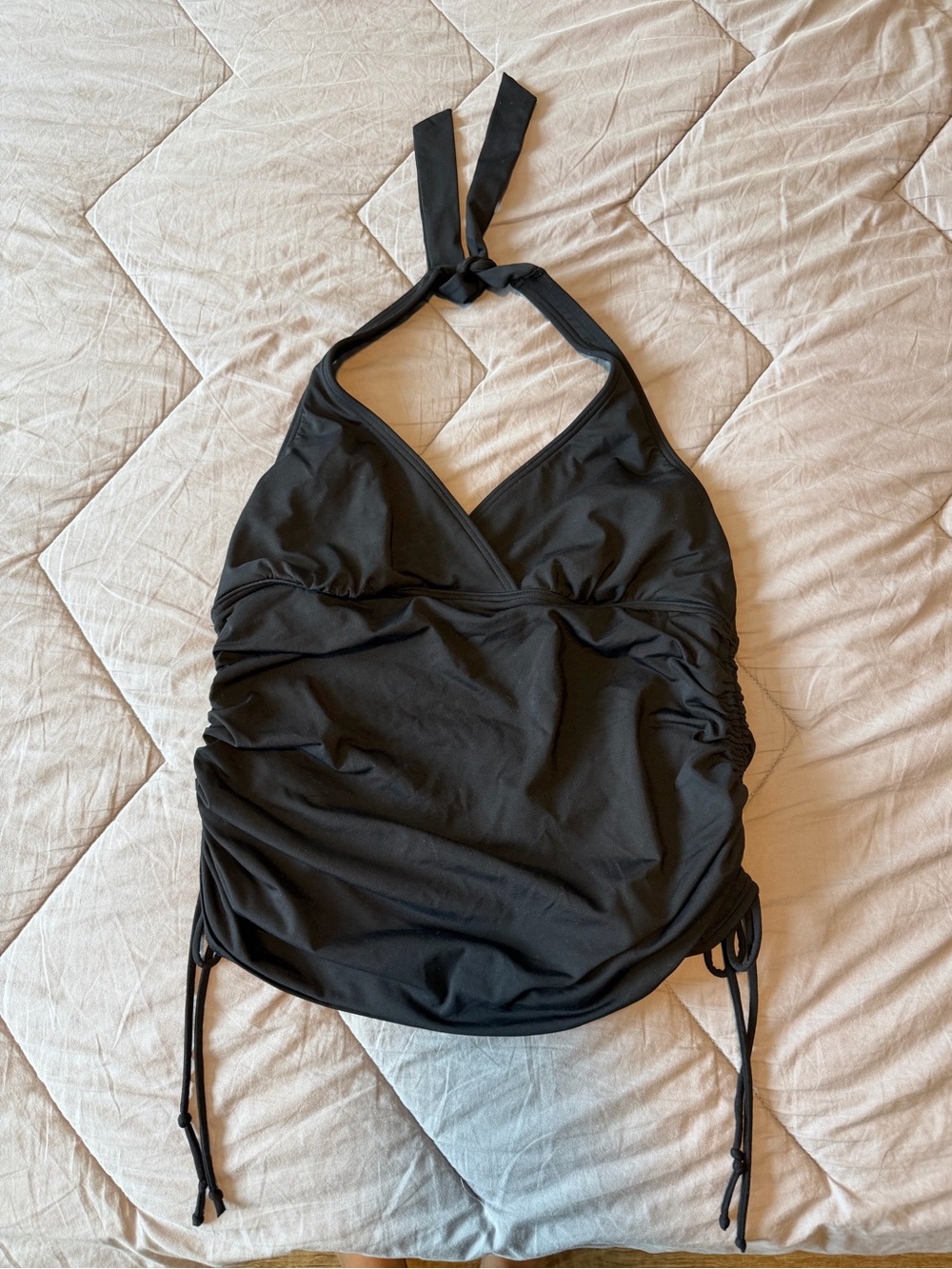 Lands end halter tankini swim top